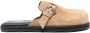 Moschino Amandel Beige Leren Gesp Schoenen Beige Dames - Thumbnail 1