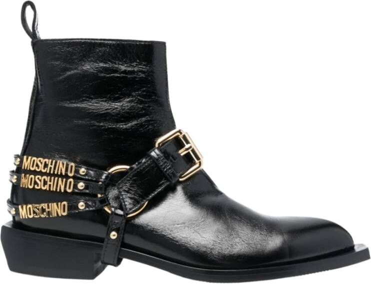 Moschino Zwarte laarzen Black Dames