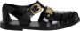 Moschino Band Sluiting Effen Jelly Sandalen Black Heren - Thumbnail 1