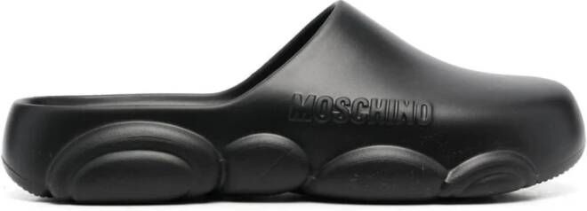 Moschino Casual Zwarte Gummy Bear Sliders Black