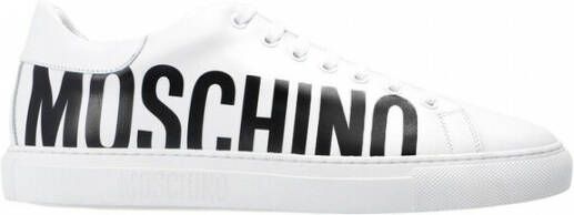 Moschino Mb15012G1Dga0100 Leather Sneakers Wit Heren