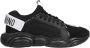 Moschino Contrasterende Low-top Sneakers Black Heren - Thumbnail 1