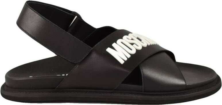 Moschino Couture Leren Schoenen Black Heren