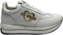 Love Moschino Witte platte schoenen met metalen logo White Dames - Thumbnail 1