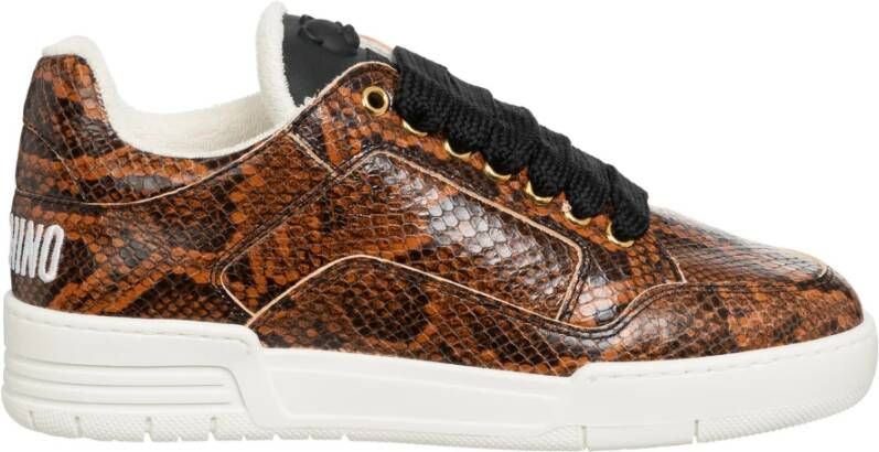 Moschino Dierenprint Sneakers voor Kinderen Brown Dames