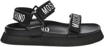 Moschino Flat Sandals Black Heren