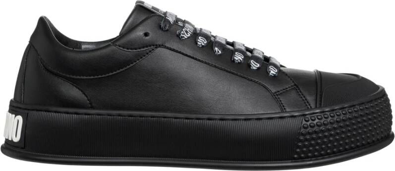 Moschino Gestreepte Veterschoenen Black Heren