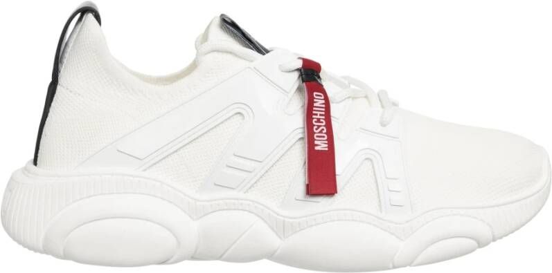 Moschino Hardloopschoenen met Teddy Bear Patroon White Heren