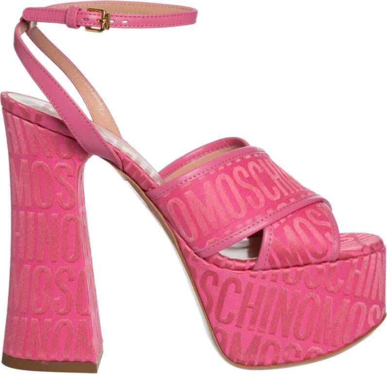 Moschino Sandalen met hoge hakken Roze Dames