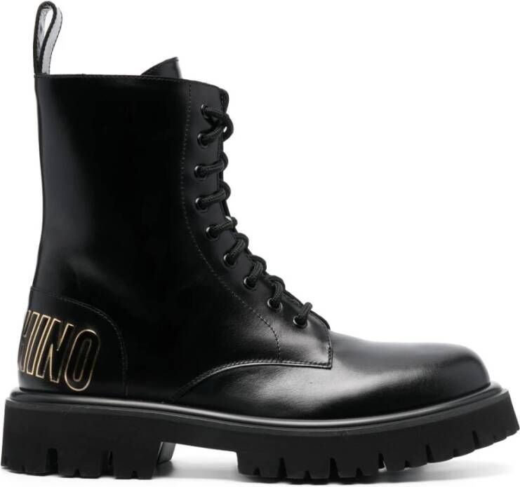 Moschino Lace-up Boots Zwart Heren