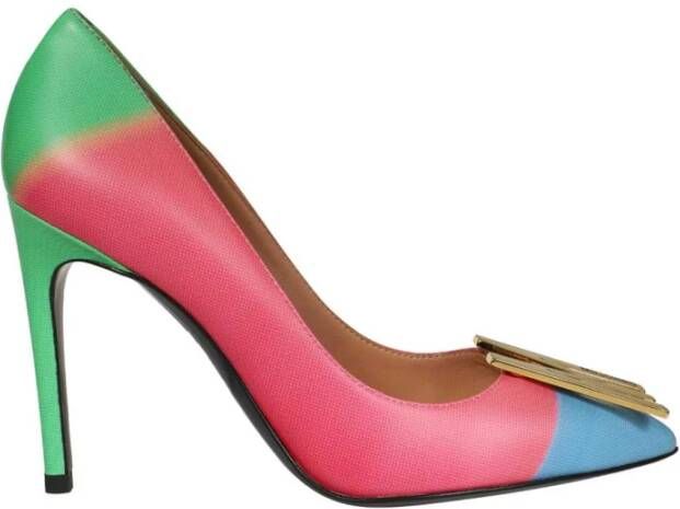 Moschino Leren Pumps met Puntige Neus Multicolor Dames