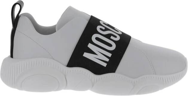 Moschino Logo print teddy sneakers Wit Dames