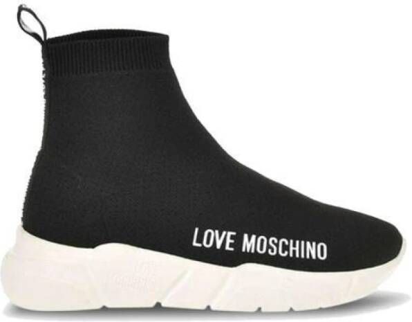 Moschino Love Sneaker Hardloopsok Schoen Zwart Dames