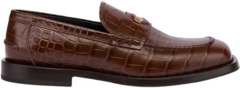 Moschino Coconut print kalfsleren loafers