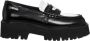 Moschino Multikleur Hearted Brogue Loafers Black Dames - Thumbnail 1