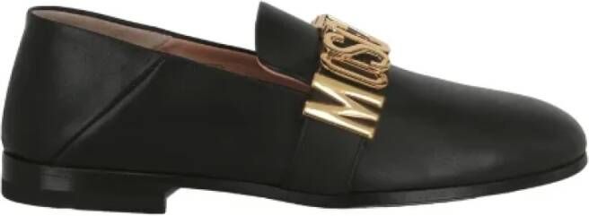 Moschino Platte stoffen espadrilles Black Dames