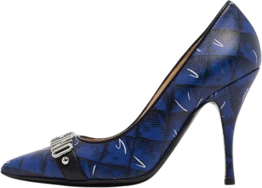 Moschino Pre-Owned Pre-owned Leather heels Blue Dames