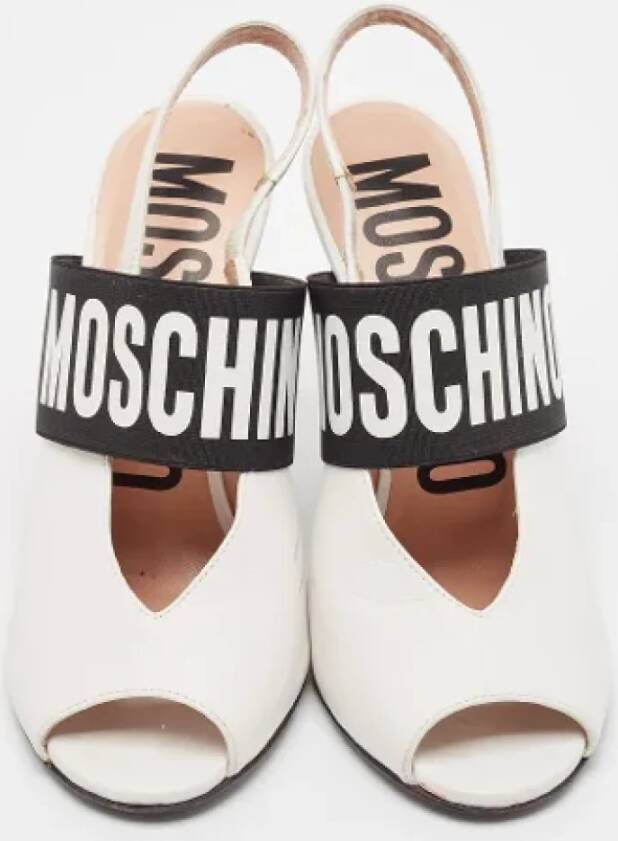 Moschino Pre-Owned Pre-owned Leather heels White Dames