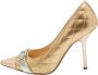 Moschino Pre-Owned Pre-owned Leather heels Yellow Dames - Thumbnail 1