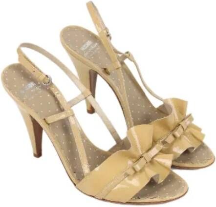 Moschino Pre-Owned Pre-owned Leather sandals Beige Dames