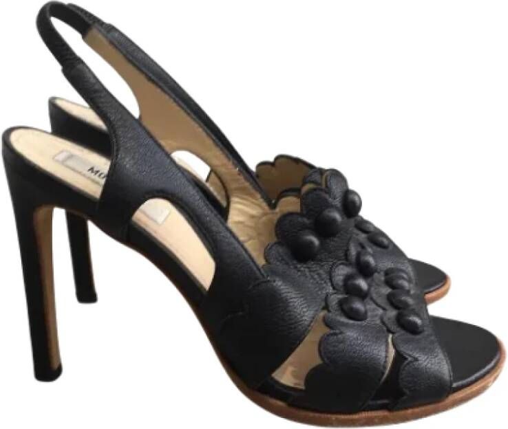 Moschino Pre-Owned Pre-owned Leather sandals Black Dames