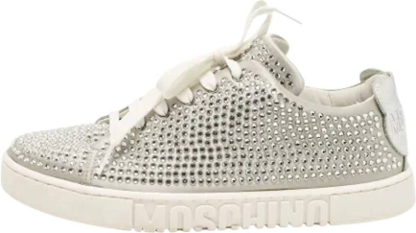 Moschino Pre-Owned Pre-owned Leather sneakers Gray Dames