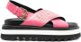 Moschino Roze Casual Open Platte Sandalen Pink Dames - Thumbnail 1