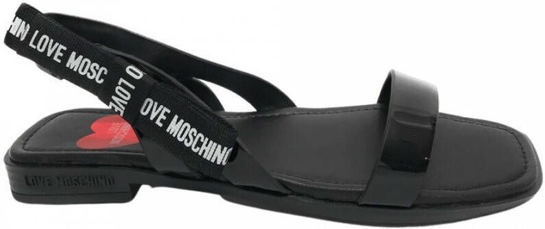 Moschino Sandal in black eco -leather ds22mo17 ja16212g Zwart Dames