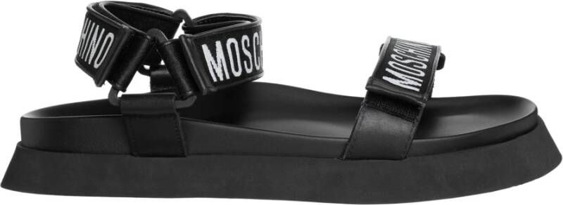 Moschino Leren platte sandalen voor mannen Multicolor Heren