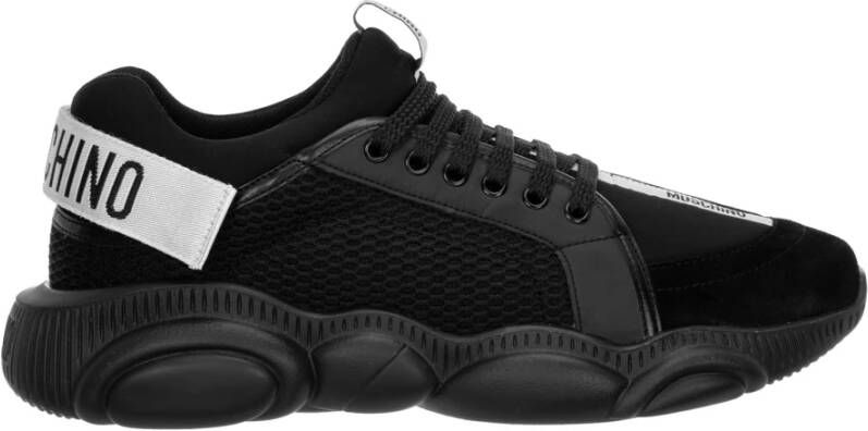 Moschino Schattige Sneakers met Effen Patroon Black Heren