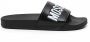 Moschino Zwarte Logo Rubber Zwembadschoenen Black Heren - Thumbnail 1