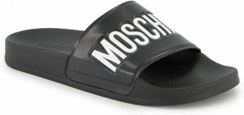 Moschino Sliders with logo Zwart Heren