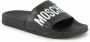 Moschino Zwarte Logo Rubber Zwembadschoenen Black Heren - Thumbnail 6