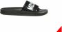 Moschino Zwarte Logo Rubber Zwembadschoenen Black Heren - Thumbnail 5