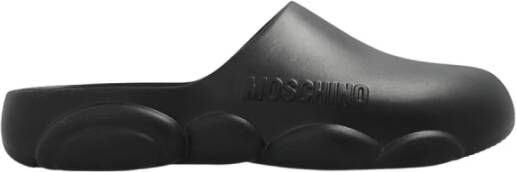 Moschino Casual Zwarte Gummy Bear Sliders Black