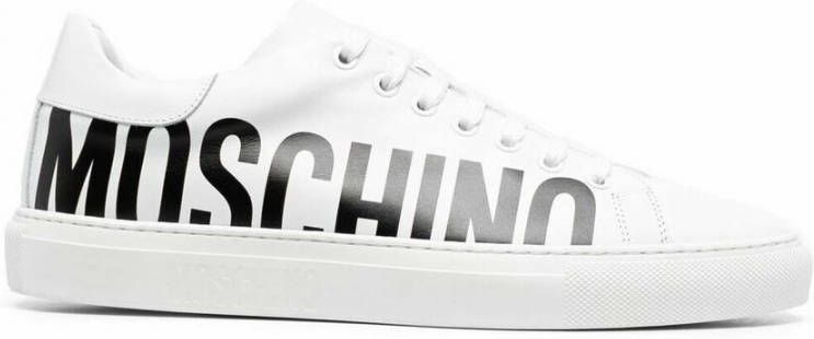 Moschino Mb15012G1Dga0100 Leather Sneakers Wit Heren