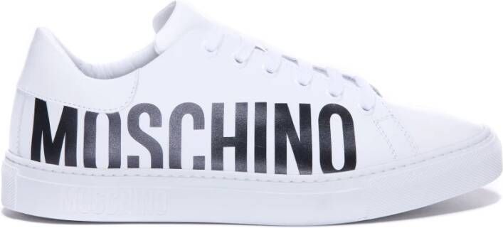 Moschino women's shoes leather trainers sneakers Serena Wit Dames