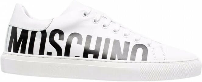 Moschino women's shoes leather trainers sneakers Serena Wit Dames