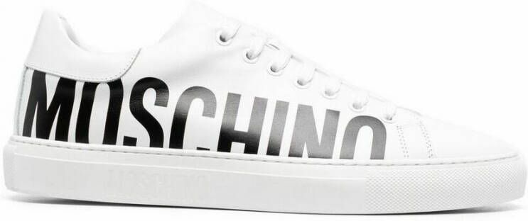 Moschino Mb15012G1Dga0100 Leather Sneakers Wit Heren