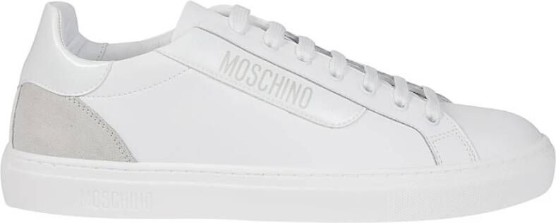 Moschino Stijlvolle Sneakers voor Mannen White Heren