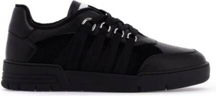 Moschino Streetball Sneakers met Mesh en Leer Black Heren