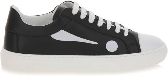 Moschino Symbool Sneakers Zwart Wit Contrast Black Dames