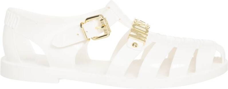 Moschino Verstelbare Jelly Sandalen Effen Patroon White Dames