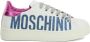 Moschino Witte Leren Sneaker met Glitter Logo White Dames - Thumbnail 1