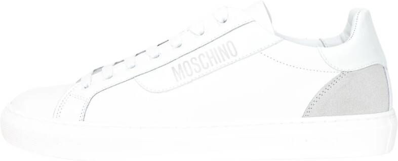 Moschino Witte Sneakers Lage Profiel Casual Herfst Winter White Heren