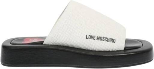 Moschino Zwarte en witte Love klompen voor vrouwen White Heren