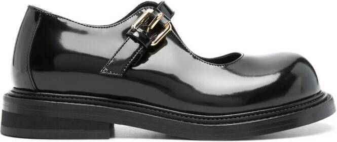 Moschino Zwarte gespsluiting schoenen Black Dames