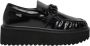 Love Moschino Zwarte leren sneakers met rubberen hak Black Dames - Thumbnail 1