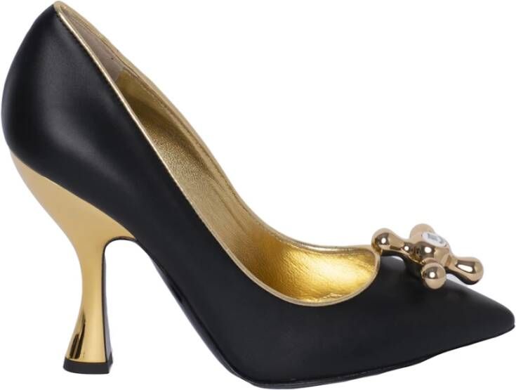 Moschino Zwarte Leren Hot n Cold Pump Black Dames