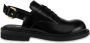 Moschino Zwarte Leren Slingback Veterschoenen Black Heren - Thumbnail 1